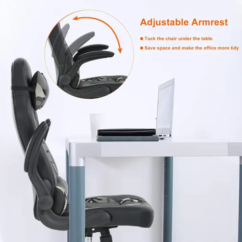 Miniatura 5 de OC-RC66-Camo - Silla ergonómica para juegos de PC, silla de escritorio con soporte lumbar, reposabrazos abatibles, reposacabezas de piel sintética