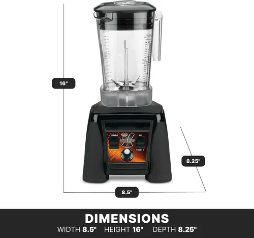 Miniatura 6 de Waring Licuadora comercial MX1200XTXP de 3.5 HP con controles de dial de velocidad variable y contenedor de copoliéster libre de BPA de 48 oz, 120V
