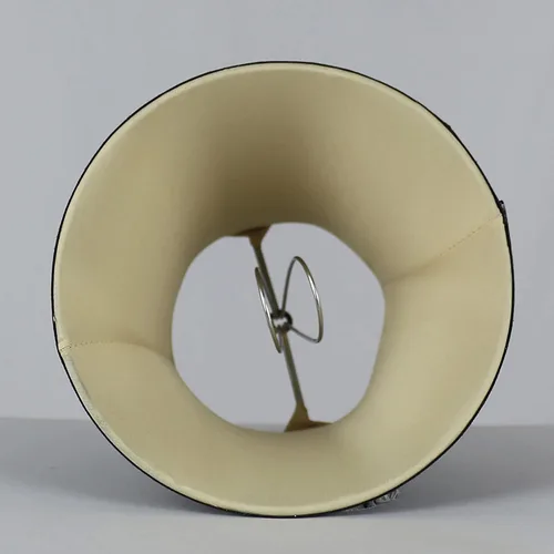 Miniatura 6 de Juego de 2 pantallas de lámpara de araña de seda sintética negra – forma de campana de respaldo suave, ajuste de clip para bombillas de candelabro