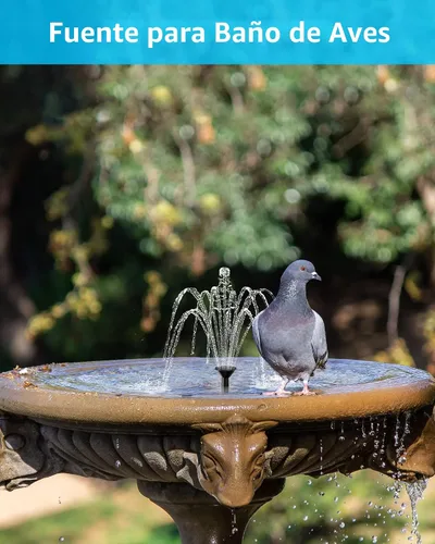 Miniatura 8 de Biling Bomba solar para fuente de agua, baño solar para pájaros, al aire libre con tubo, bomba de fuente de energía solar para estanque de pájaros