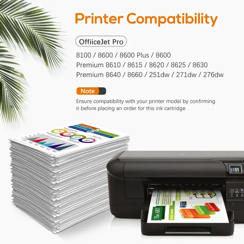 Miniatura 2 de Paquete combinado de cartuchos de tinta 950XL 951XL de repuesto para HP 950 951 / 950XL 951XL, compatible con HP OfficeJet Pro 8600 8610 8620 8630