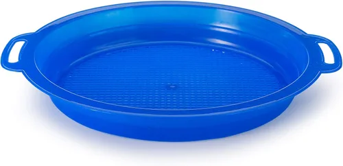 Miniatura 3 de Paquete de 8 tamices de arena para niños, juguetes de playa, 9.75 x 8.75 pulgadas, colador de arena de plástico para jardinería, excavación