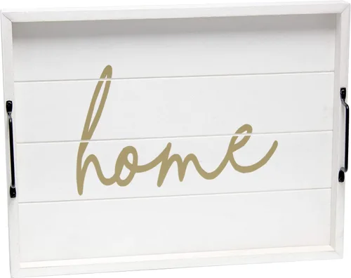 Miniatura 52 de Elegant Designs HG2000-AHH Margarita Drinks Lime Bar Kitchen Wetbar Bandeja Decorativa de Madera para Servir con Asas, 15.50" x 12", Aqua Wash Happy