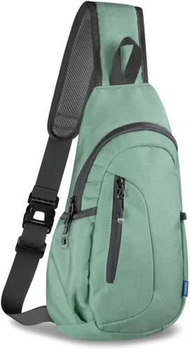 Miniatura 13 de TITECOUGO Bolso bandolera pequeño, mochila cruzada ligera para hombres y mujeres, bolsa de hombro para deportes y exteriores Azul marino/azul