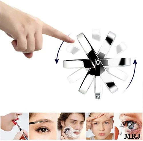 Miniatura 6 de Bathroom Shaving Mirror Wall Mounted 8.5 inch Makeup Mirror with Led Lights True Image and X5 Magnified Vanity Mirror 360° Free Rotation Extendable