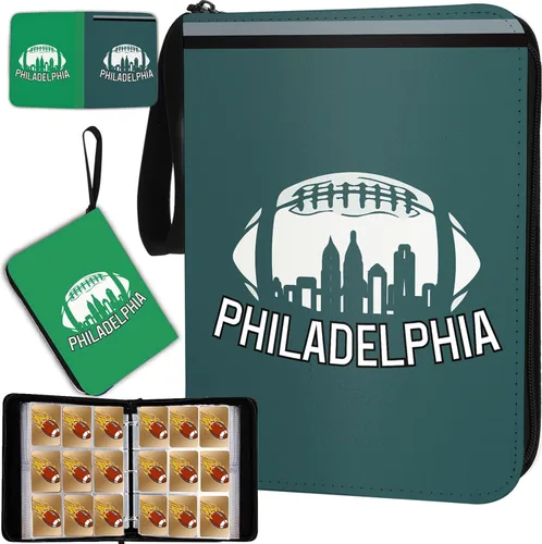 Miniatura 15 de Carpeta de tarjetas de fútbol con fundas 400 bolsillos, soporte para tarjetas de fútbol de Dallas para tarjetas de colección, carpeta con 3 anillas