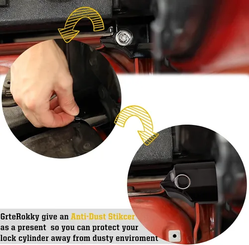 Miniatura 5 de Cerradura antirrobo para portón trasero compatible con Toyota Tacoma 2016-2023 Cerradura de puerta trasera con llaves hechas de aleación de zinc