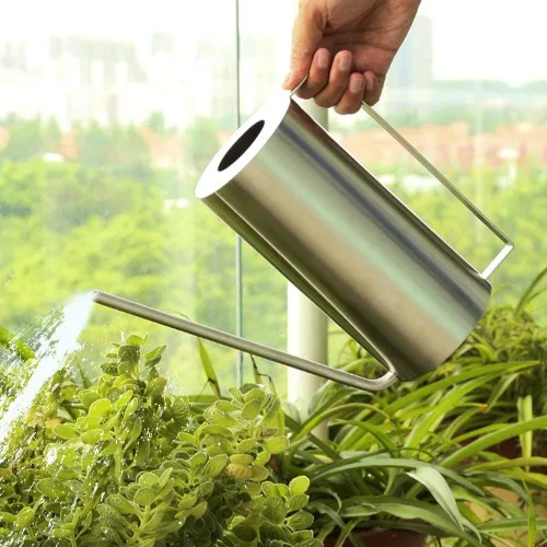 Miniatura 2 de Olla de riego de acero inoxidable de alta capacidad de 1,5 L con larga vida útil para el jardín del hogar, default