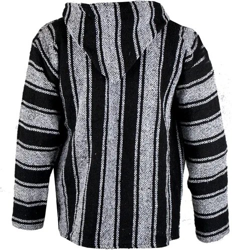 Miniatura 2 de Canyon Creek Chaqueta Baja tejida a rayas con capucha
