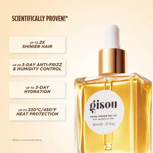 Miniatura 2 de Gisou Aceite para Cabello Infundido con Miel Mini - Tratamiento Hidratante y Control del Encresparse con Miel de Mirsalehi, Añade Brillo
