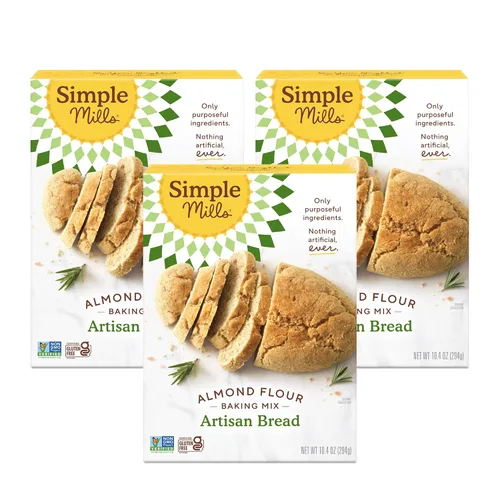 Miniatura 12 de Simple Mills Mezcla de harina de almendra para hornear, Mezcla de pan artesanal - Sin gluten, a base de plantas, apta para dieta paleo, 10.4 onzas