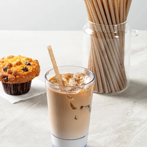 Miniatura 4 de Restaurantware-Basic Nature Disposable Straws,Sustainable Straws - Sturdy, Won't Alter Flavors, Brown PLA/Coffee Ground Straw, For Hot And Cold