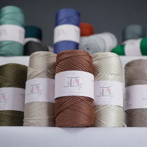 Miniatura 4 de Makromecity, 2 carretes de cordón de macramé de poliéster de 2 mm x 250 yardas (750 pies) de 2 mm de cordón de polipropileno para macramé, ideal
