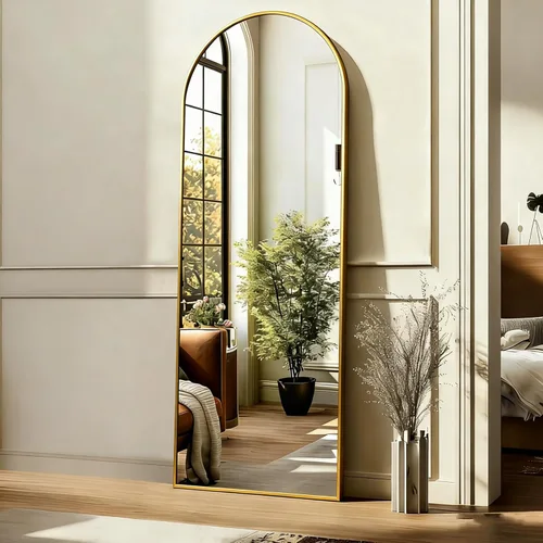 Miniatura 14 de Simple Deluxe Espejo arqueado de longitud completa, espejos grandes de piso de 71 x 26 pulgadas, para pared, puerta, dormitorio, baño, sala de estar