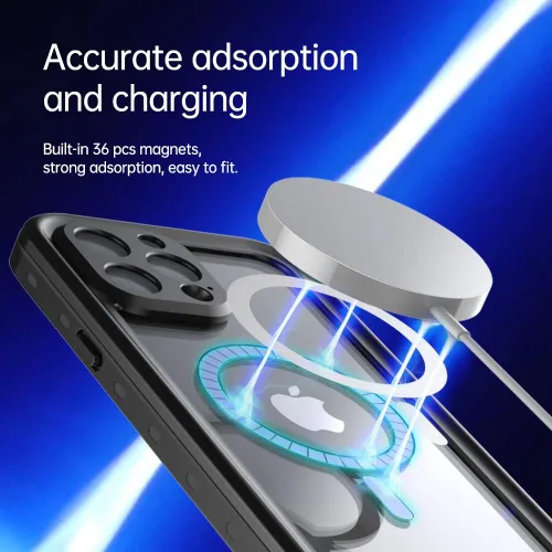 Miniatura 2 de Magsafe - Funda impermeable para iPhone 13 Pro Max, protector de pantalla integrado, protector de cuerpo completo, a prueba de golpes, a prueba