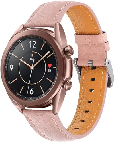Miniatura 9 de Correas de cuero genuino compatibles con Galaxy Watch 3 de 1.61 pulgadas/1.77 pulgadas, correa de liberación rápida para Galaxy Watch 1.654 in/Watch