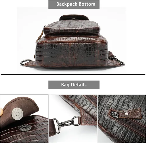 Miniatura 213 de LUKZIJAES Bolso bandolera de cuero genuino para hombre
