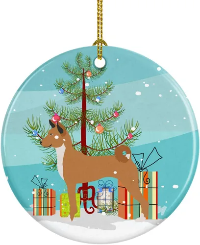 Miniatura 53 de Caroline's Treasures American Toy Fox Terrier - Adorno de cerámica de Navidad para colgar en el árbol de Navidad, decoración para el hogar, Navidad