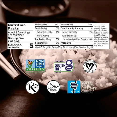 Miniatura 2 de Miracle Noodle Miracle Rice - Arroz Shirataki a base de plantas, keto, vegano, sin gluten, bajo en carbohidratos, paleo, sin lácteos, bajo
