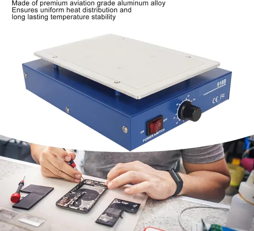 Miniatura 2 de Estación de soldadura de precalentamiento eléctrico de 450 W con microcomputadora LED de aleación de aluminio con almohadilla de silicona