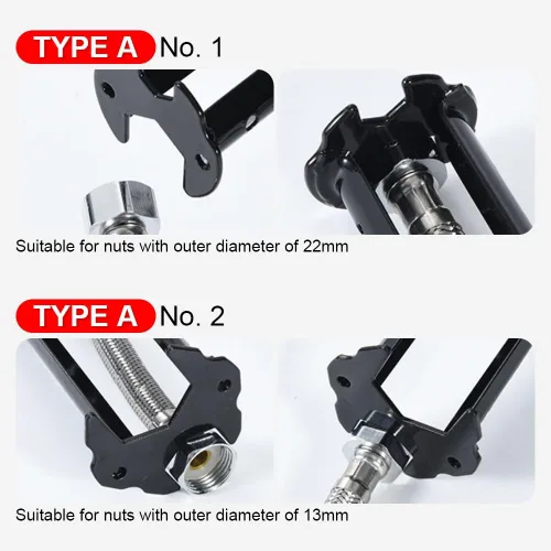 Miniatura 7 de 2 llaves multifuncionales para fregadero, llave de grifo de lavabo, herramientas de fontanería para espacios reducidos, cocina, baño, hogar