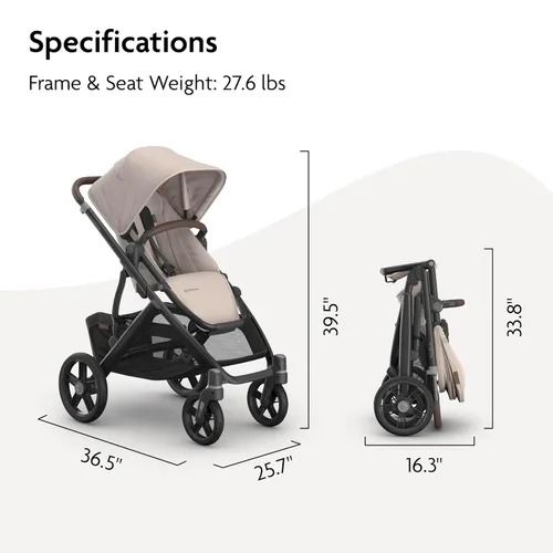 Miniatura 9 de UPPAbaby Vista V3 Cochecito convertible individual a doble para bebé y niño pequeño, más de 30 configuraciones, compatible con asiento de automóvil