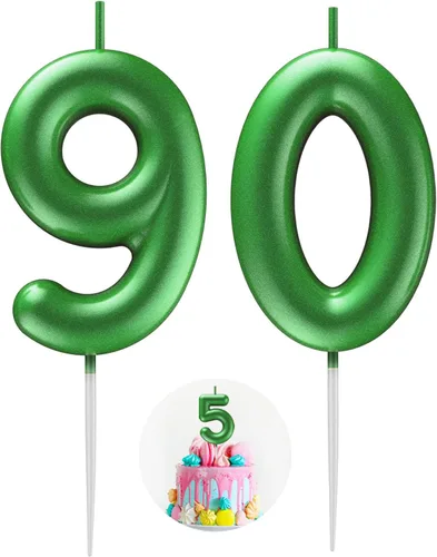 Miniatura 148 de Velas número 2 arcoíris con número 3D de feliz cumpleaños para decoración de fiesta de pastel de cumpleaños, suministros de celebración