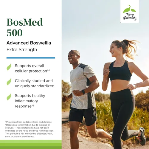 Miniatura 3 de Terry Naturally BosMed 500 Extra Strength - Suplemento de extracto de Boswellia Serrata - Suplemento para un apoyo pulmonar saludable - Fórmula