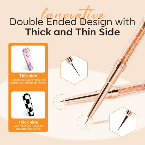 Miniatura 3 de modelones Pinceles de arte de uñas con esmalte de uñas de gel floreciente, kit de diseño de uñas de mármol transparente de 0.5 fl oz, accesorios