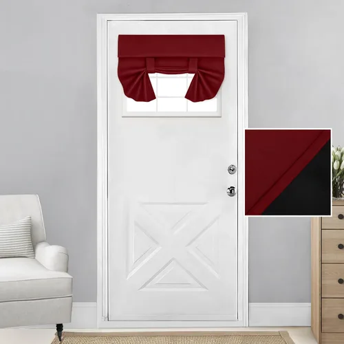 Miniatura 33 de HOMEIDEAS Cortinas 100% Opacas para Luces Laterales de Puerta Principal, Cubierta de Ventana de Puerta de Aula, Persianas de Privacidad