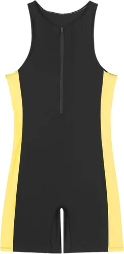 Miniatura 18 de XUNZOO Mens One Piece Sleeveless Front Zipper Color Block Swimwear Bodysuit Wetsuit Sports Wear