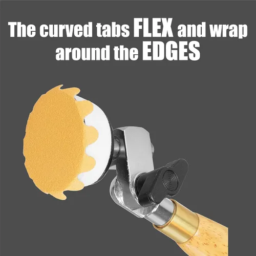 Miniatura 4 de Keystone Flex Edge Gold - Discos de lijado con gancho y velcro de 3 pulgadas, papel de lija ondulado para lijadoras de tazón y accesorios de lijado