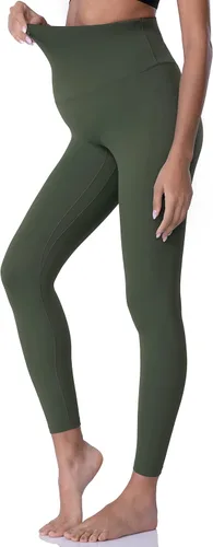 Miniatura 3 de POSHDIVAH - Mallas de maternidad, para usar sobre el vientre, pantalones de yoga para el embarazo, para entrenamiento activo