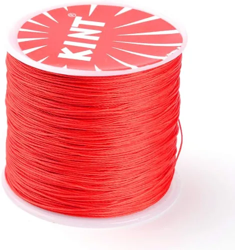 Miniatura 22 de Cordón de poliéster encerado de 119 yardas de 0.020 in, cuentas gruesas y coloridas pulseras de hilo trenzado para macramé para fabricación