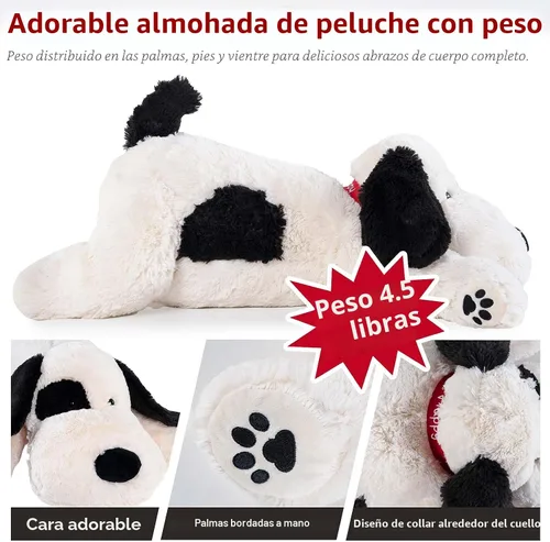 Miniatura 2 de meowtastic Animales de Peluche con Peso de Perro en Blanco y Negro - 22 Pulgadas 4.5 Libras Animales de Peluche con Peso de Perro - Almohada