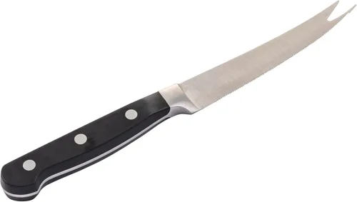 Miniatura 10 de Oklahoma Joe's Blacksmith - Juego de cuchillos de barbacoa de 3 piezas, cuchillos de carne de espiga completa con asas remachadas y rollo