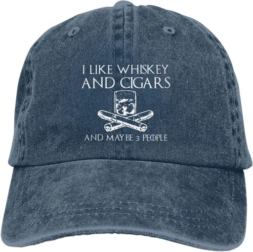 Miniatura 92 de Philysonic Funny Hat I Like Whisky and Cigars and Maybe 3 People Sombreros para Hombres Gorras de Béisbol Gorras Ajustables