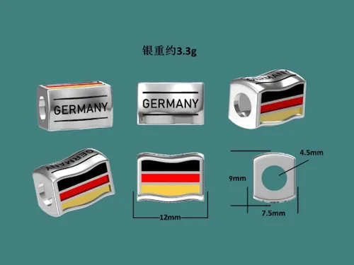 Miniatura 64 de Bolenvi Banderas Travel Country, dijes para el día de la madre, plata de ley 925 para pandora y pulseras o collares similares, joyería para mujeres