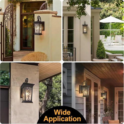 Miniatura 6 de ALVIME - Lámparas de pared para exteriores, accesorios de iluminación exterior de bronce aceitado de 14 pulgadas, luces impermeables