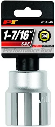 Miniatura 13 de Performance Tool W34855 - Llave de vaso estándar de 12 cantos de 3/4" 55mm