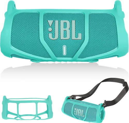 Miniatura 11 de GETGEAR Funda de silicona para JBL Charge 5, altavoz Bluetooth portátil, diseño destacado con más protección, mejor combinación