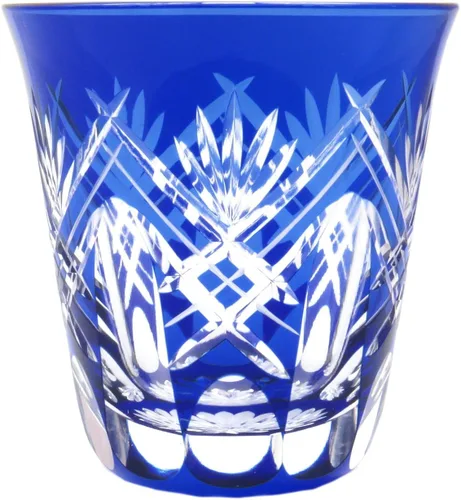 Miniatura 9 de すみだ江戸切子館 Sumida Edo Kirikokan KY-33 Edo Kiriko - Vaso de cristal Shochu (con caja de presentación), Kenyarai en capas (rojo), capacidad: aprox. 9.8
