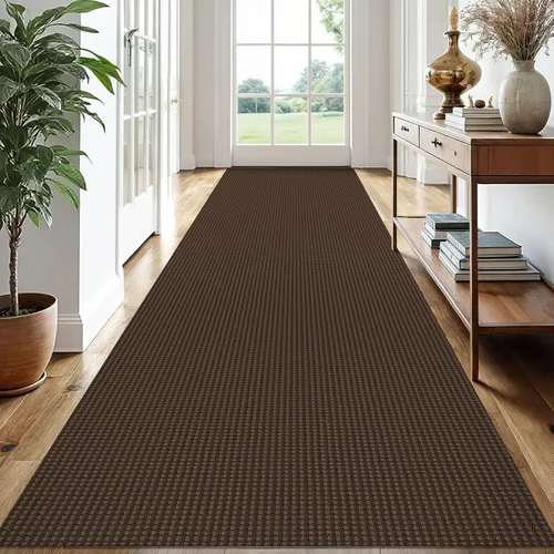 Miniatura 114 de EARTHALL Alfombra de pasillo 3x14 pies, alfombras lavables extra largas para pasillos, tejidas, antideslizante, alfombra trenzada para entrada