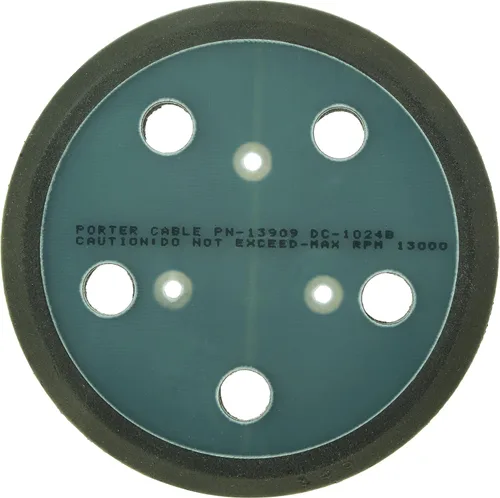 Miniatura 4 de PORTER-CABLE Almohadilla de gancho y bucle para lijadora modelo 333VS, 5 u 8 agujeros (13909)