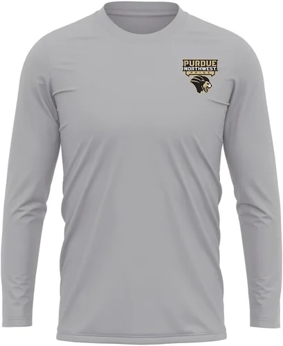 Miniatura 334 de Camisa deportiva de manga larga oficial de la NCAA Collegiate para hombre, con logotipo en el pecho izquierdo, colección Athletic Heather