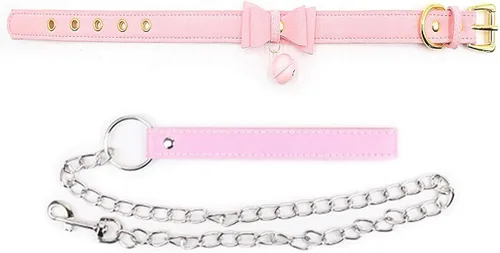 LEWECEEO Gargantilla de collar para mujer con campana, lindo lazo y gato, collar de gatito, Cuero, no conocido