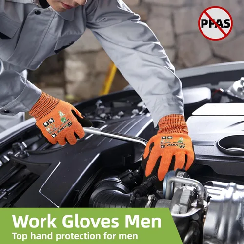 Miniatura 4 de Guantes de trabajo resistentes a los cortes de nivel más alto ProGuard PR3326 de Schwer para protección extrema, guantes de corte ANSI A9 con pulgar