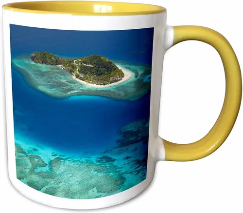 Miniatura 10 de 3dRose Danita Delimont – Fiji – matamanoa Isla, Arrecife de Coral, Mamanuca Islands, Fiji – oc01 dwa0165 – David Muro – Tazas, Negro/Blanco