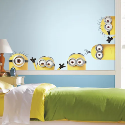 Calcomanías de Pared Gigantes Despegar y Pegar de Minions Despicable Me 3 Peeking Minions por RoomMates, RMK3567GM