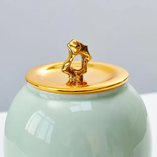 Miniatura 3 de Urna de mariposa mediana para cenizas humanas hembra/mujer/mamá/madre Green Ceramics Decorative Urns for Human Ashes,Memorial Urn with Velvet Bag